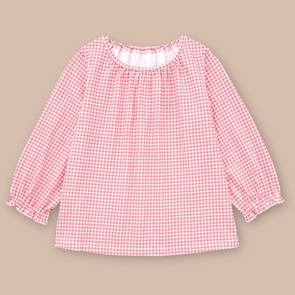 3/$25 UNIQLO Kids AIRism Cotton LS Tee 18–14M Red/White